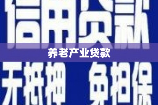 西海岸养老产业贷款